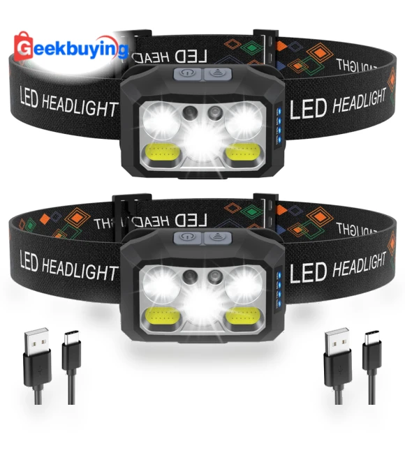 Motion Sensor Type-C Rechargeable Headlamp — Headlamps, Other