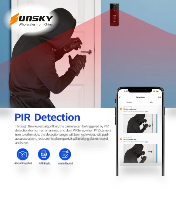Intelligent Two-Way Voice Night Vision Wireless Doorbell — Smart Home Security, ESCAM