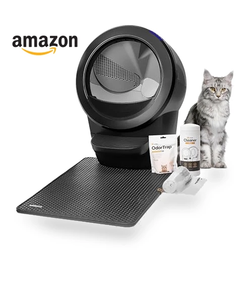 Automatic Self-Cleaning Cat Litter Box — Urine Detectors, Whisker