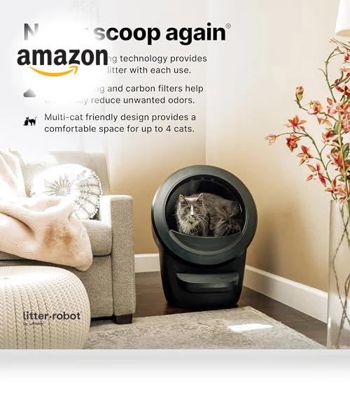 Automatic Self-Cleaning Cat Litter Box — Urine Detectors, Whisker