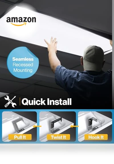 LED Flat Panel Light Drop Ceiling Office Fixture — Street Lighting, Sunco Lighting