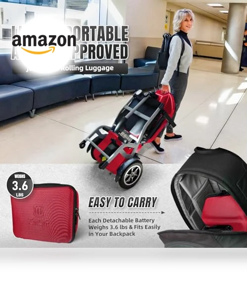 Ultra Lightweight Electric Powered Folding 4 Wheel Mobility Scooter — Mobility Scooters, ZiiROBOT