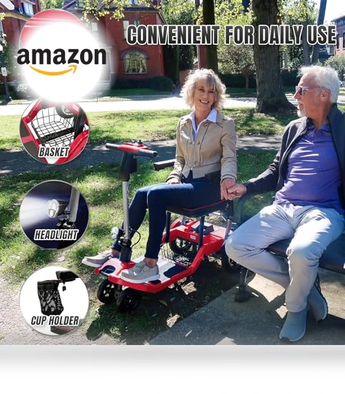 Ultra Lightweight Electric Powered Folding 4 Wheel Mobility Scooter — Mobility Scooters, ZiiROBOT