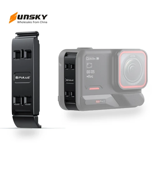 Aluminum Alloy Vertical Shooting Magnetic Quick-release Battery Side Interface Cover — Camera & Photo, PULUZ