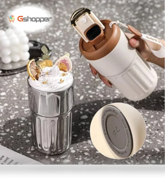 Coffee Thermos With Temperature Display — Travel Drinkware