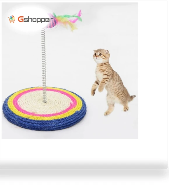 Color Sisal Spring Round Seat Cat Claw Plate — Scratching Pads