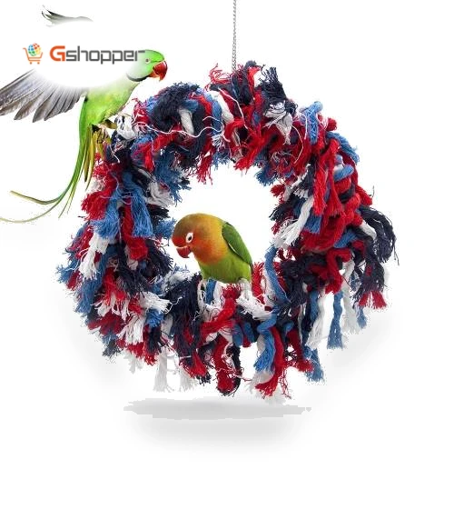 Cotton Rope Ring Swing for Birds — Toys