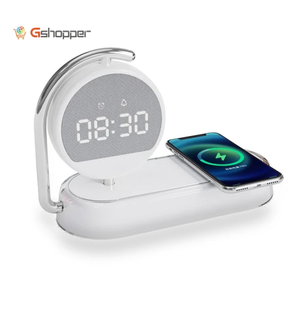 Desktop Clock Alarm Clock with Wireless Charging and Night Light — Alarms & Clocks