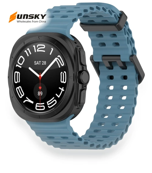 Ocean Hole Dual Buckle Silicone Watch Band — Bands, Samsung