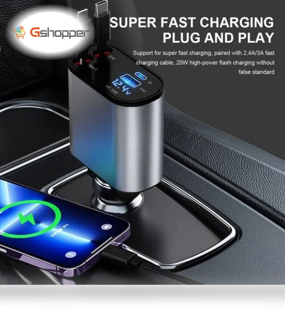 Retractable Car Charger — Vehicle Power Solutions