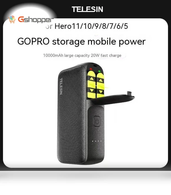 Retractable Power Bank Battery Charger for GoPro — Battery Chargers, Taixun