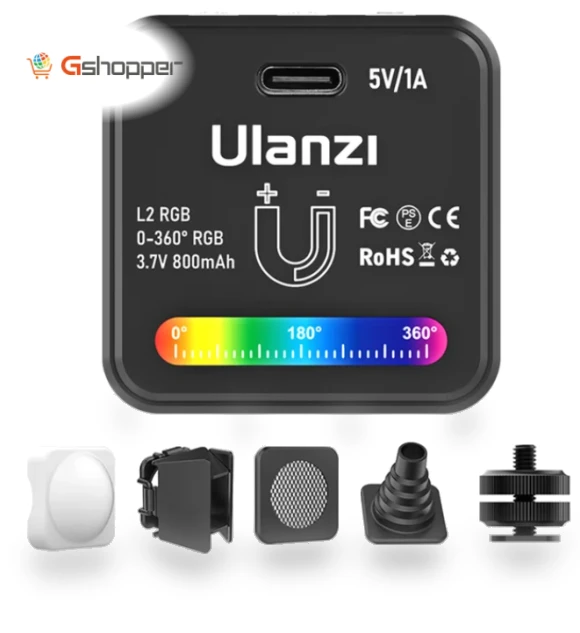 RGB Mini COB Video Camera Light — Photography Lighting & Studio Equipment, Ulanzi