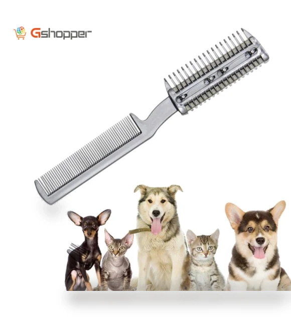 2-in-1 Pet Cleaning Dead Hair Clipper and Smooth Hair Combing Tool — Brushes
