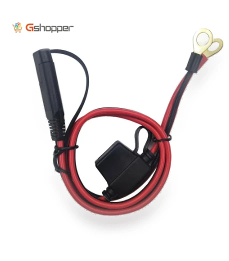 2 Pin Ring Terminal SAE to O Ring Connecters Extension Cord Cable — Ring Terminals