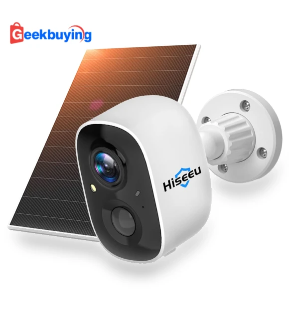 2K WiFi Surveillance Camera with Solar Panel — Security Cameras, Hiseeu
