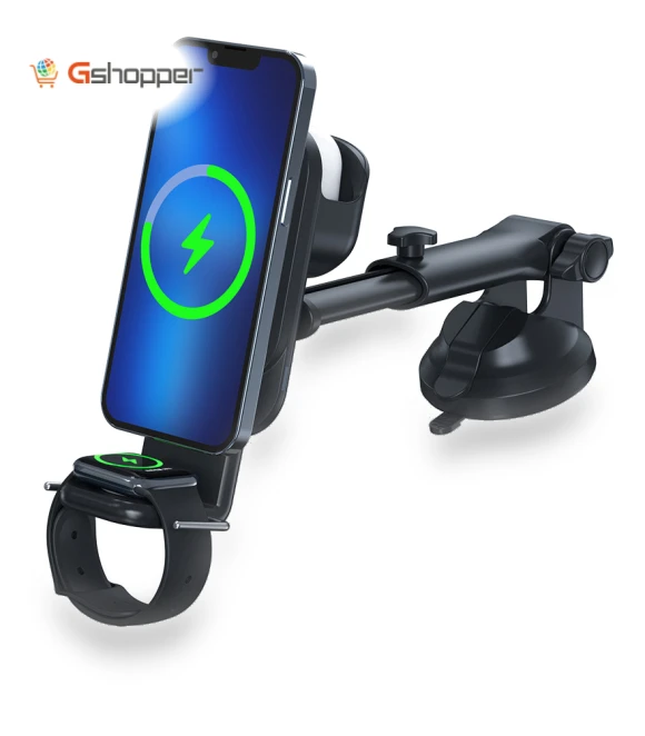 3 in 1 Wireless Charging Bracket for Magsafe Magnetic Watch Headset — Chargers, Baseus
