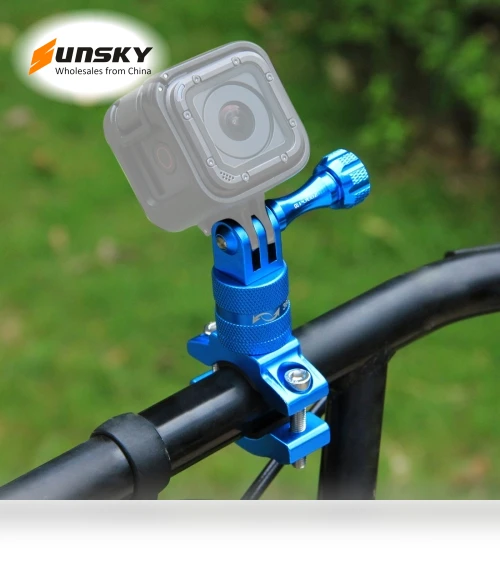 360 Degree Rotation Bike Aluminum Handlebar Adapter Mount — Mounts & Clamps, PULUZ