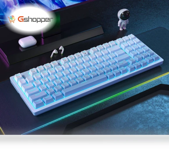 94-key hot-swappable PBT impregnated gradient keycaps — Gaming Keyboards