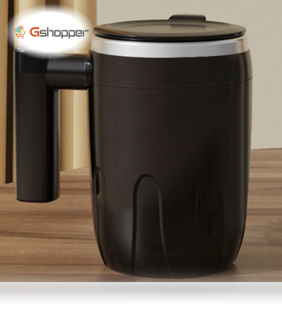 Automatic Stainless Steel Stirring Mug — Beverage Warmers