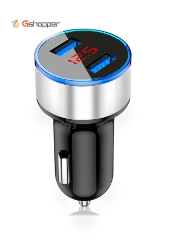 Car Charger with LED Display and Dual USB Ports — Vehicle Power Solutions