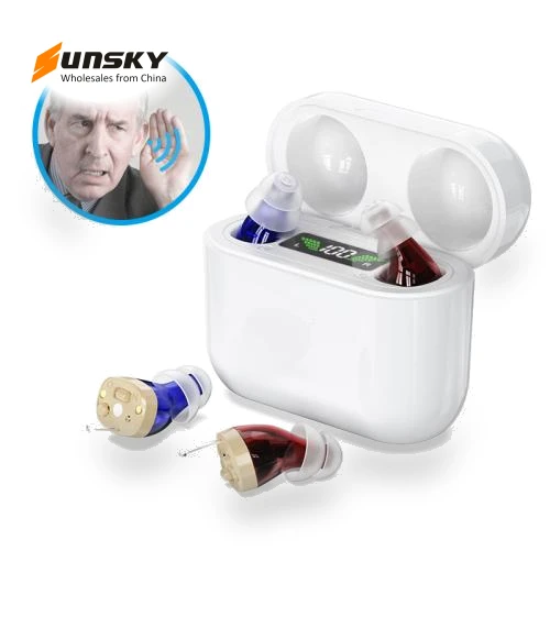 Digital Hearing Aid Sound Amplifier With Digital Display Charging Compartment — Hearing Support