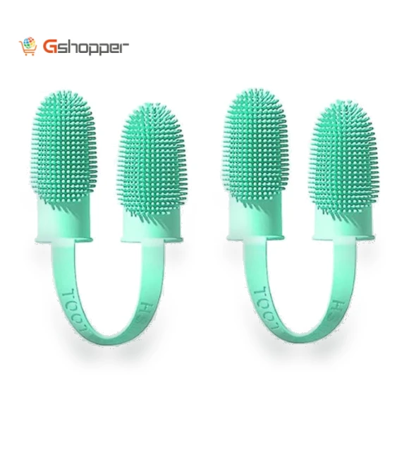 Double Finger Toothbrushes for Pet Teeth Cleaning — Toothbrushes
