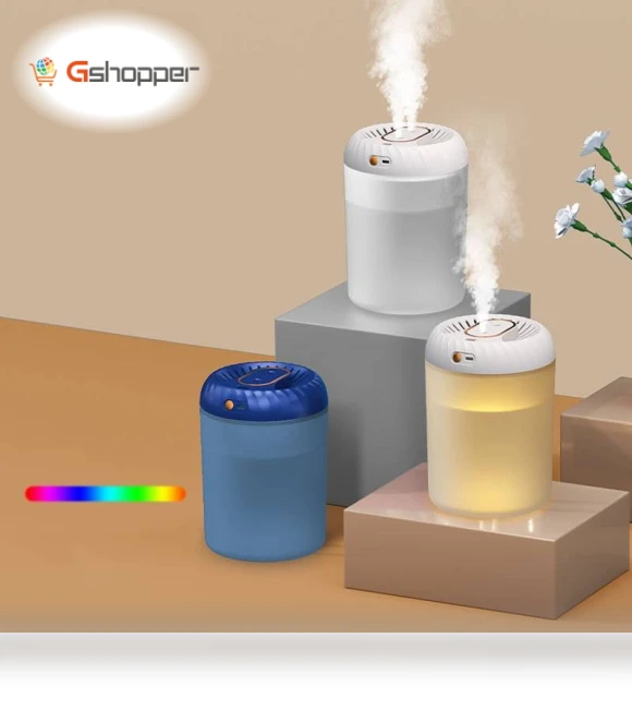 Dual-Nozzle Humidifier with Timer and Ambient Light — Air Moisturizers