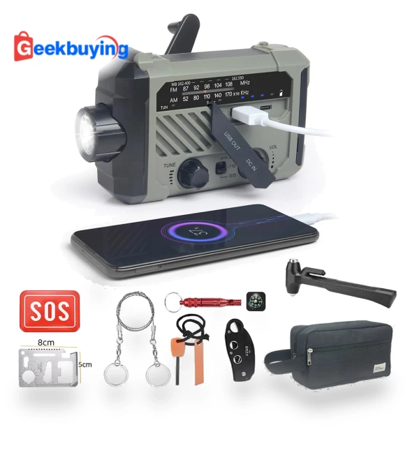 Emergency Solar Radio with Hand Crank — Weather