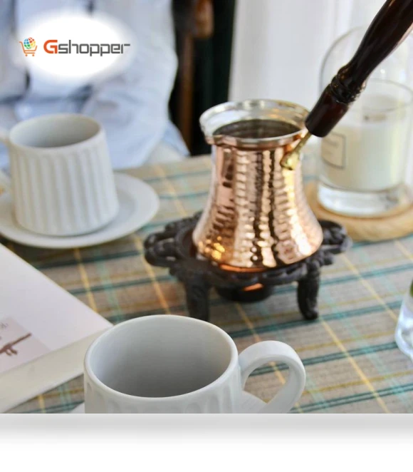 Handmade Thickened Copper Coffee Pot — Stovetop Moka Pots
