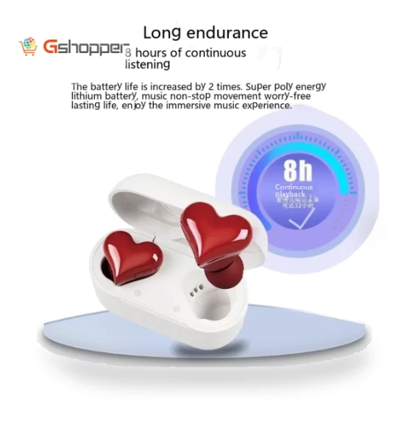 Heart-shaped Wireless Headphones — In-Ear Headphones