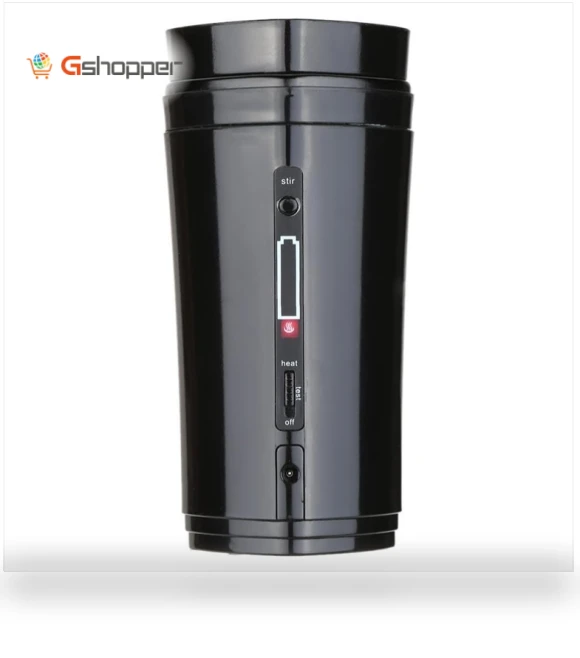 Heated Automatic Stirring Insulated Coffee Mug — Travel Drinkware