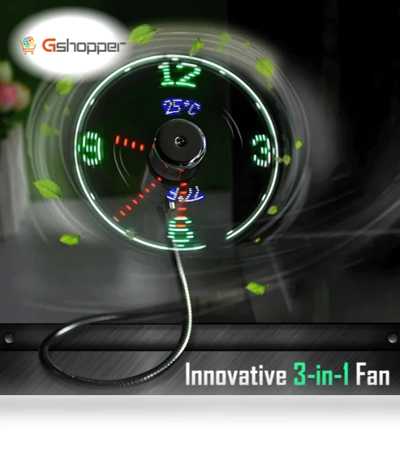 Mini Time And Temperature Display with LED Light — Desk & Shelf