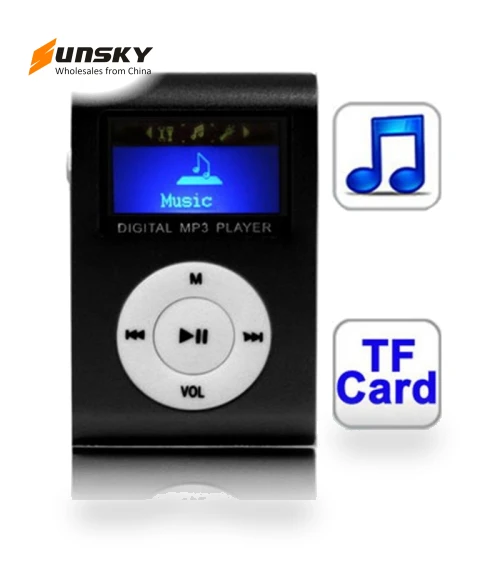 MP3 Player with LCD Screen and Metal Clip — Portable Media Players