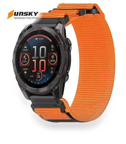Nylon Hook and Loop Fastener Quick Release Watch Band — Smartwatch Straps, Garmin