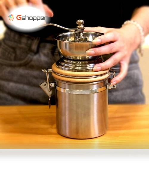 Stainless Steel Hand Crank Coffee Bean Grinder — Hand Coffee Grinders