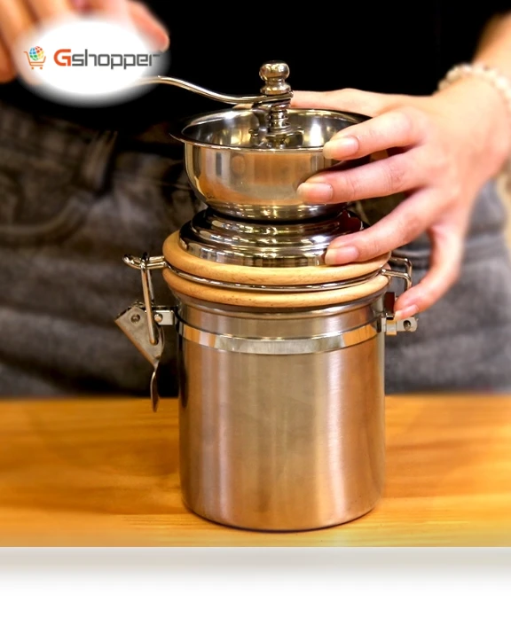 Stainless Steel Hand Crank Coffee Bean Grinder — Hand Coffee Grinders