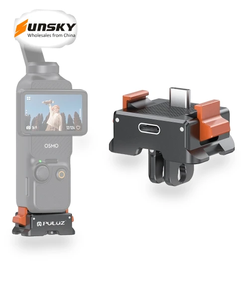Type-C Charging Base Quick Release Mount Adapter — Tabletop & Travel, PULUZ