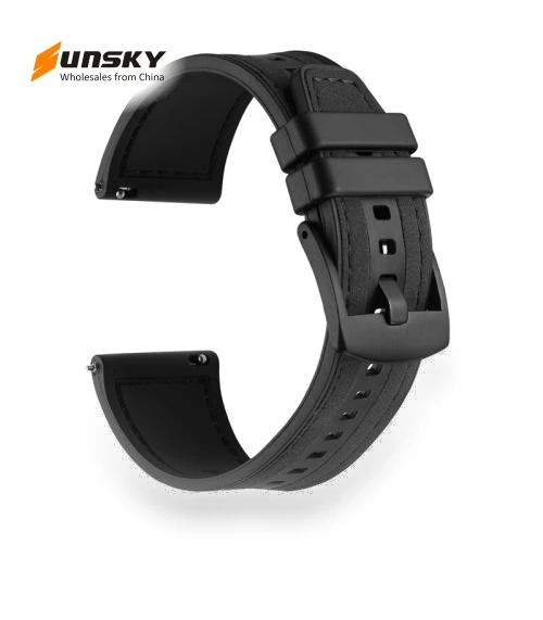 Universal Quick Release Leather Silicone Strap — Smartwatch Straps