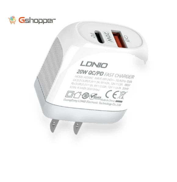 32W 3-Port USB PD Charger — Chargers, LDNIO
