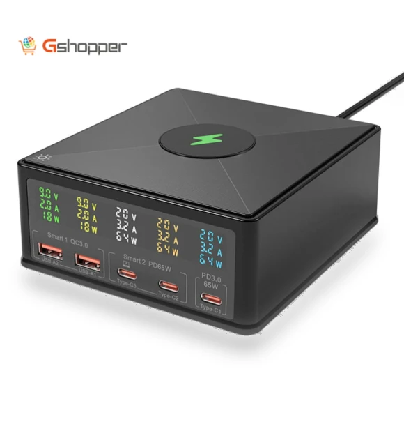 5-Port USB PD Charger with Wireless Fast Charger — Chargers