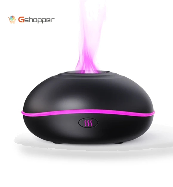 Car USB Flame Aromatherapy Diffuser with LED Night Light and Humidifier — Diffusers