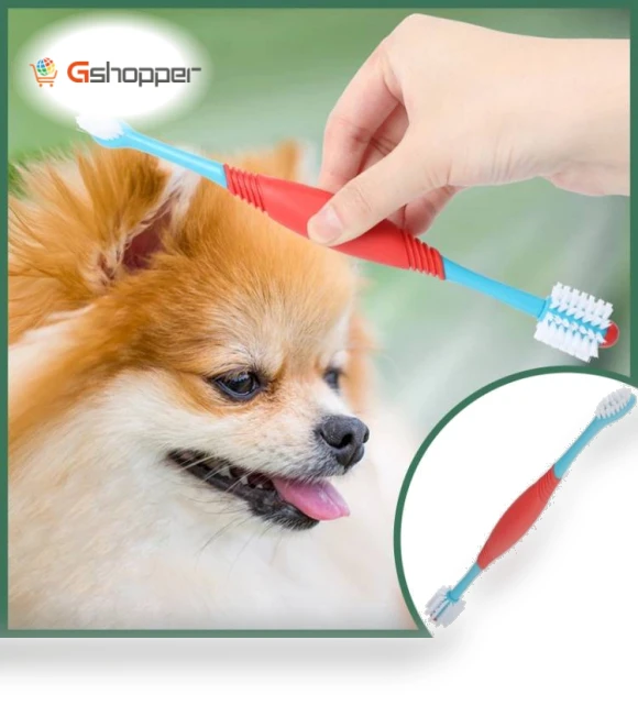 Dual Head Toothbrush for Pets — Dental Care