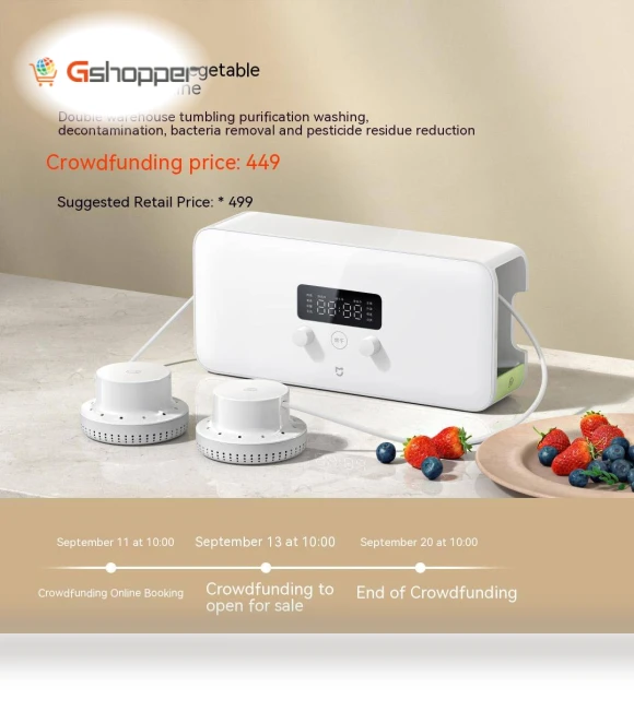 Fruit and Vegetable Cleaning Machine — Machine Cleaners, Mijia