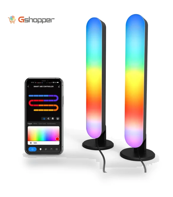 Intelligent Wifi + Bluetooth Illusion Desktop Ambient Light Set — LED, Tuya