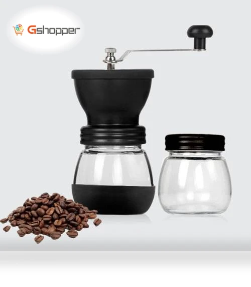 Portable Conical Burr Mill Manual Spice Herbs Hand Grinding Machine Coffee Bean Grinder with Seal Pot — Hand Coffee Grinders