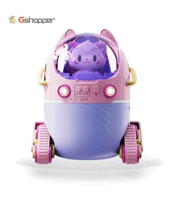 Portable Desktop Cute Cartoon Tank Car Air Humidifier with LED Lights — Air Moisturizers