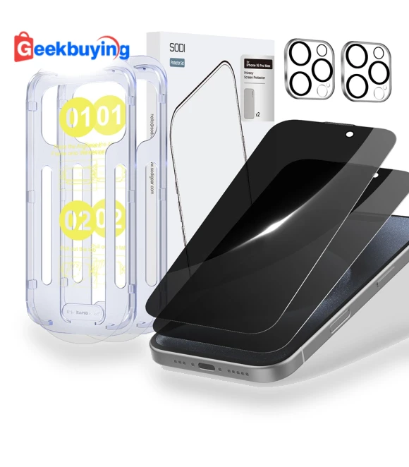 Privacy Phone Screen and Camera Lens Protector Combo Set — Screen Protectors, SODI