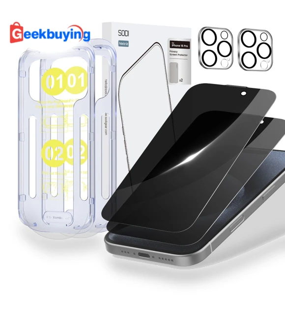 Privacy Phone Screen and Camera Lens Protector Combo Set — Screen Protectors, SODI