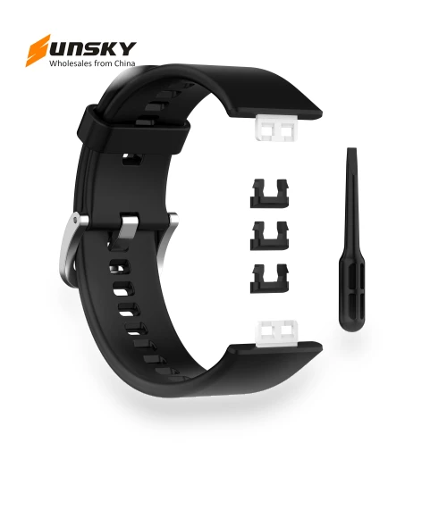 Silicone Watch Band with Stainless Steel Buckle — Bands, Huawei
