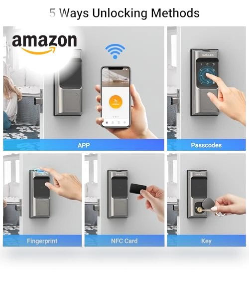Smart Fingerprint Door Lock — Keyless Entry, Saulex